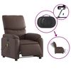 vidaXL Fotoliu electric de masaj rabatabil, maro, piele ecologică