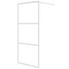 vidaXL Paravan duș walk-in, alb, 90x195 cm, sticlă ESG transparentă