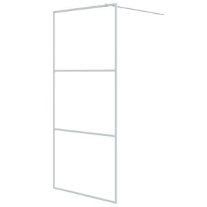 vidaXL Paravan duș walk-in, alb, 90x195 cm, sticlă ESG transparentă
