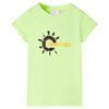 vidaXL Tricou pentru copii, galben neon, 116