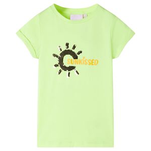 vidaXL Tricou pentru copii, galben neon, 116