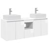 vidaXL Set dulap baie 3 buc. Alb foarte lucios 49,5 x 41 x 62,5 cm