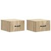 vidaXL Dulap de noapte suspendat 2 pcs Stejar Sonoma 34,5 x 33 x 20 cm