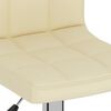 vidaXL Scaun de bar, crem, material textil