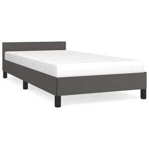 vidaXL Cadru de pat cu tăblie fără saltea, gri, 80x200 cm
