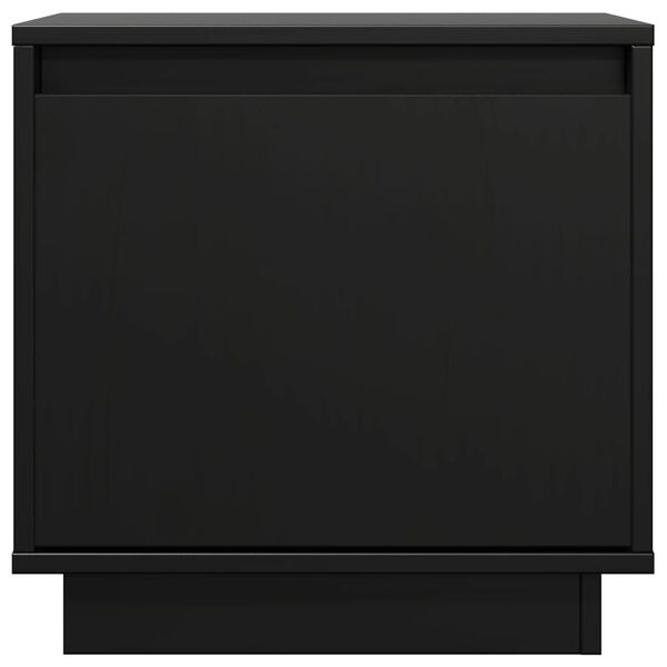 vidaXL Noptiere, 2 buc., negru, 40x30x40 cm, lemn masiv de pin