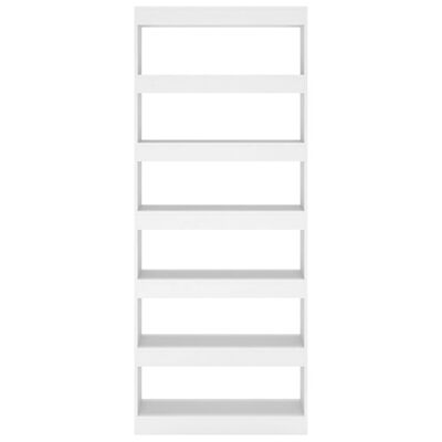 vidaXL Bibliotecă/Separator cameră, alb, 80x30x198 cm, PAL