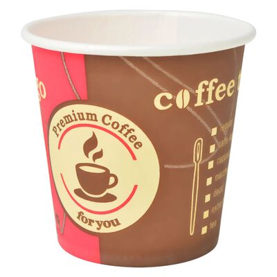 vidaXL Pahare de unică folosință pentru cafea 1000 buc. 120 ml (4 oz)