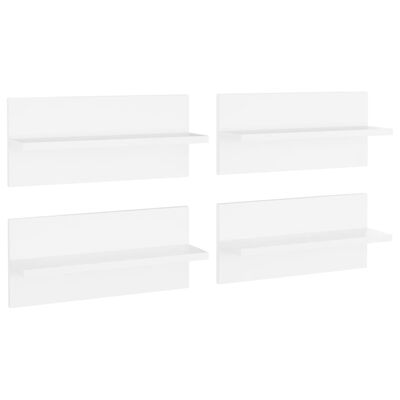 vidaXL Rafturi de perete, 4 buc., alb, 40x11,5x18 cm, PAL