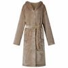 vidaXL Robe cu glugă Culoare Cămilă s Flanelă