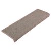 vidaXL Covorașe pentru scări, 15 buc., 65x21x4 cm, bej &icirc;nchis, cu margini dreptunghiulare