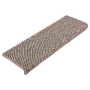 vidaXL Covorașe pentru scări, 15 buc., 65x21x4 cm, bej &icirc;nchis, cu margini dreptunghiulare
