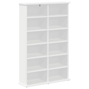 vidaXL Dulap pentru CD-uri Alb 60 x 17 x 92 cm Lemn prelucrat