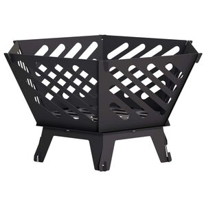 vidaXL Cuptor de foc Negru 60 x 53 x 30 cm Oțel