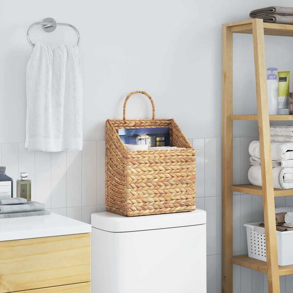 vidaXL Coș Suspendat natural 30 x 17,5 x 49,5 cm Zambilă de apă