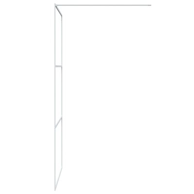 vidaXL Paravan duș walk-in, alb, 100x195 cm, sticlă ESG transparentă