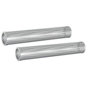 vidaxl Tub de fumat 2 buc. &Oslash; 5 x 30 cm Oțel inoxidabil 304 Argintiu