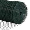 vidaXL St&acirc;lp de gard. Verde 25 x 1 m (plasă 16 x 16 mm) Oțel