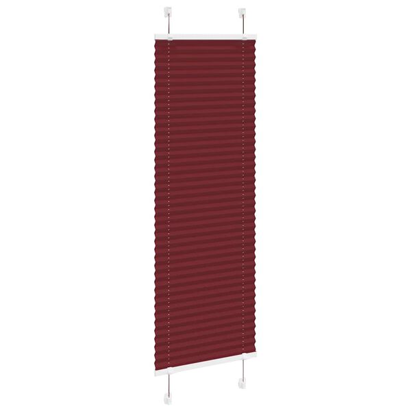 vidaXL Jaluzea plisată Bordeaux Roșu 40x100 cm Lățime țesătură 39,4 cm