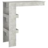vidaXL Masă bar de perete gri beton 102x45x103,5 cm lemn compozit