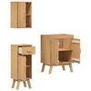 vidaXL Set de Mobilier pentru Baie 3 pcs Maro 114 x 43 x 73.5 cm