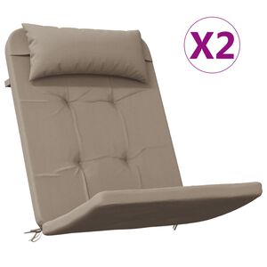 vidaXL Perne pentru scaun Adirondack, 2 buc, gri taupe, textil oxford