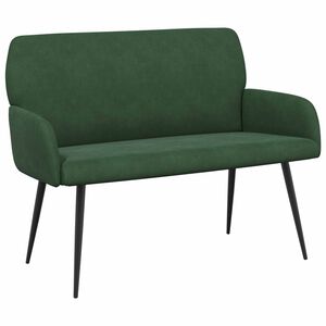 vidaXL Canapea de 2 locuri cu picioare de metal 2-Locuri Verde &icirc;nchis