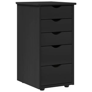vidaXL Dulap Negru 34 x 39 x 61,5 cm Lemn de pin masiv