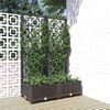 vidaXL Jardinieră de grădină cu spalier, neagră, 80x40x121,5 cm, PP