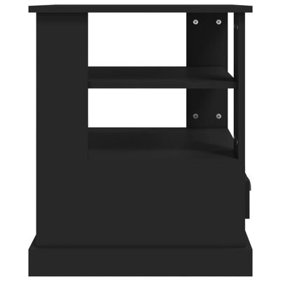 vidaXL Masă laterală, negru, 50x50x60 cm, lemn compozit