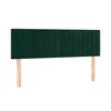 vidaXL Pat box spring cu saltea, verde &icirc;nchis, 140x190 cm, catifea