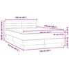 vidaXL Pat box spring cu saltea, roz, 160x220 cm, catifea