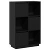 vidaXL Dulap &icirc;nalt, negru, 74x35x117 cm, lemn masiv de pin