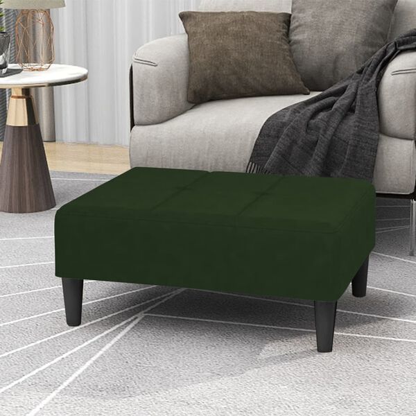 vidaXL Taburet, verde &icirc;nchis, 78x56x32 cm, catifea