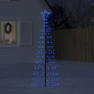 vidaXL Lumină brad de Crăciun cu țăruși 220 LED-uri, albastru, 180 cm