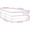 vidaXL Pat box spring cu saltea, gri &icirc;nchis, 90x220 cm, catifea