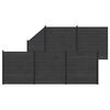 vidaXL Set de Gard 6 buc. 965 x 186 cm WPC și Aluminiu Negru