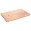 vidaXL Poliță perete maro deschis 60x40x2 cm lemn masiv stejar tratat