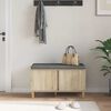 vidaXL Bancă pentru hol cu pernă cu ușă Stejar Sonoma 60 x 38 x 46 cm