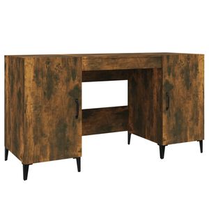 vidaXL Birou, stejar fumuriu, 140x50x75 cm, lemn compozit