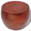 vidaXL Masă de cafea rotundă din aluminiu cu finisaj de cupru, maro