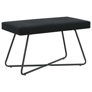 vidaXL bancă Negru 80 x 40 x 45 cm Catifea