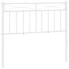 vidaXL Tăblie de pat de schimb metalică, alb, 100 cm