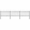 vidaXL Gard de grădină cu v&acirc;rf tip suliță din oțel 504x100 cm, negru