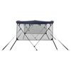 vidaXL Parasolar Bimini 3 arcuri pereți din plasă 183x(170-182)x137 cm