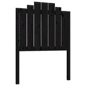 vidaXL Tăblie de pat, negru, 81x4x110 cm, lemn masiv de pin