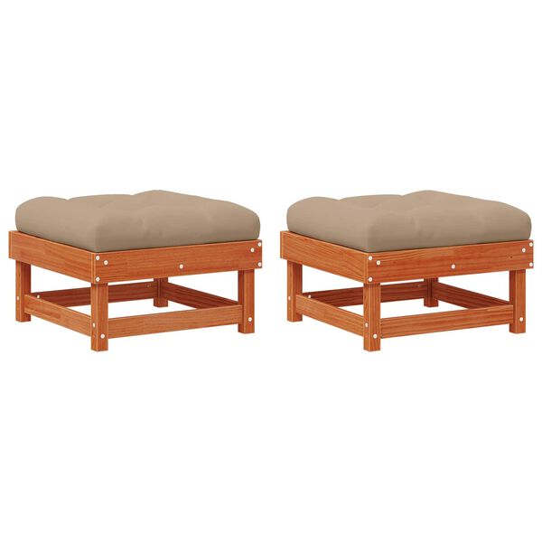 vidaXL Suport pentru picioare de grădină Lemn masiv de pin Maro Ceară