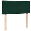 vidaXL Pat box spring cu saltea, verde &icirc;nchis, 120x200 cm, catifea