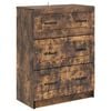 vidaXL Dulap cu sertare Stejar fumuriu 66 x 34,5 x 87 cm