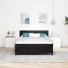 vidaXL Pat cu arcuri cu saltea cu headboard Negru 140 x 200 cm Catifea